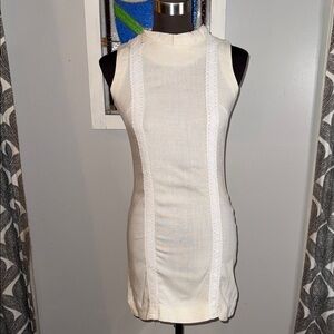 J.P.’s Only! Vintage Cotton/ Linen Lace Trimmed Mini Dress SZ Small